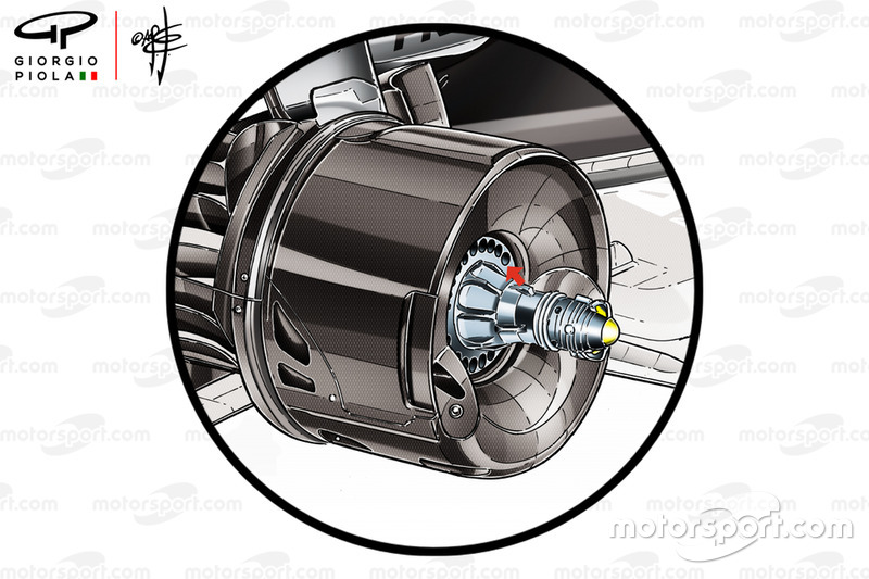 Écope de frein arrière de la Mercedes AMG F1 W09
