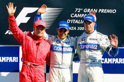 Podium: Sieger Juan Pablo Montoya, Williams; 2. Rubens Barrichello, Ferrari; 3. Ralf Schumacher, Williams