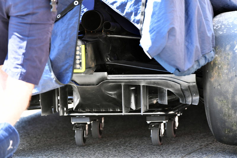 Detalle del difusor trasero Red Bull Racing RB14