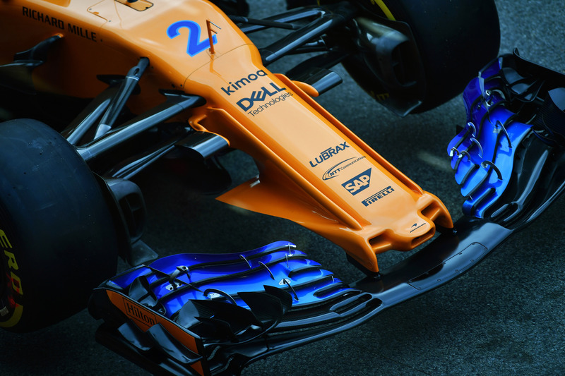 McLaren MCL33 nariz y detalle de ala delantera