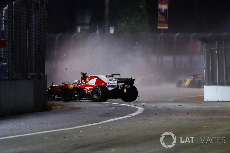 Unfall: Sebastian Vettel, Ferrari SF70H