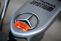 nico rosberg, Mercedes AMG F1 W07 Hybrid car nose detail