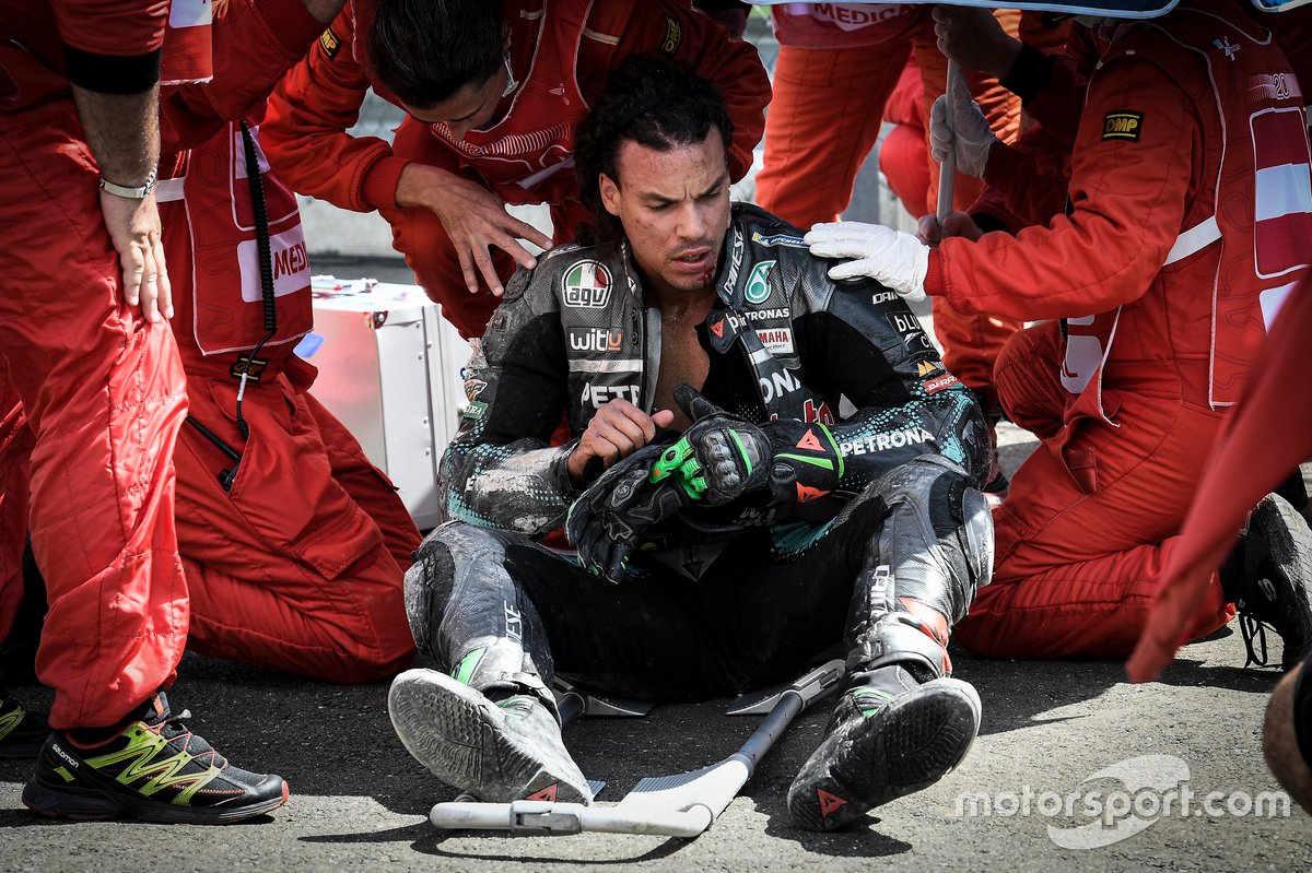 Sturz: Franco Morbidelli, Petronas Yamaha SRT