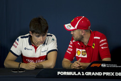 Charles Leclerc, Sauber and Sebastian Vettel, Ferrari in the Press Conference