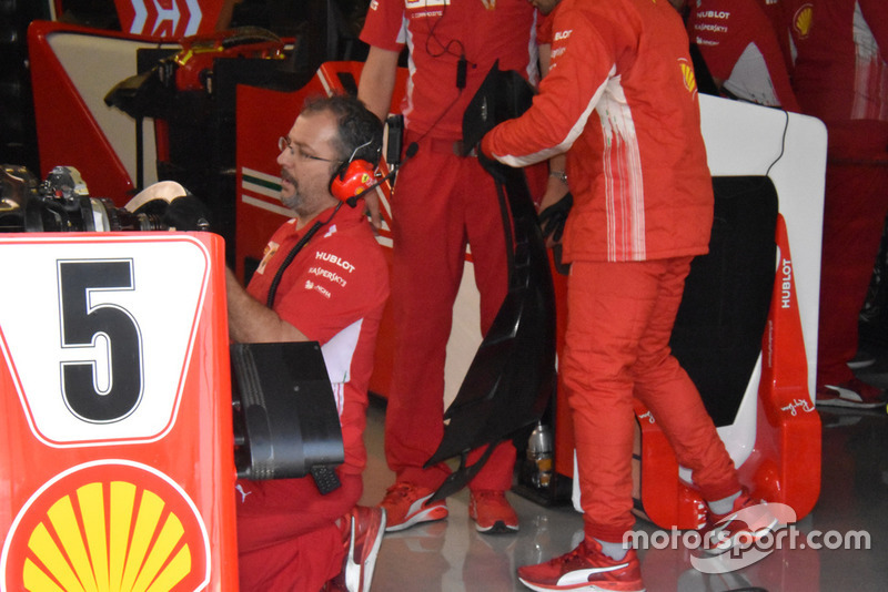Ferrari SF71H: è stato montato il nuovo bargeboard nelle libere 1
