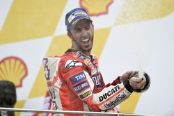 Podium: race winner Andrea Dovizioso, Ducati Team