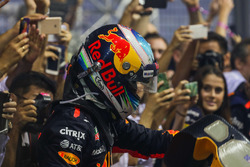 Second place Daniel Ricciardo, Red Bull Racing Celebrates in Parc ferme