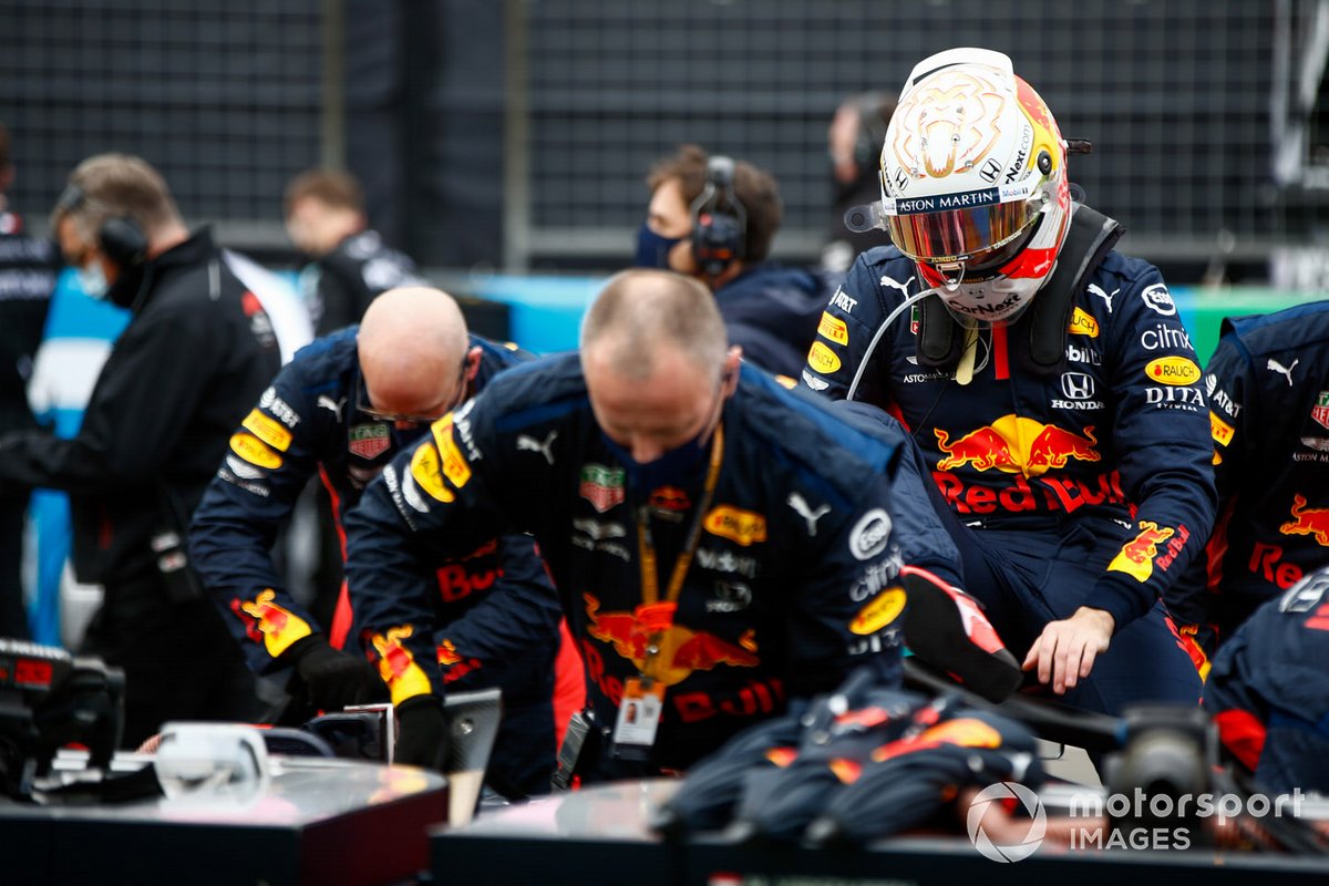 Max Verstappen, Red Bull Racing, on the grid