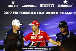 Pressekonferenz: Esteban Ocon, Force India, Sebastian Vettel, Ferrari, Sergio Perez, Force India