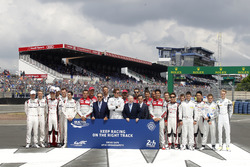 Groupshot, FIA Safety road action with Pierre Fillon, ACO President and Bratt Pitt