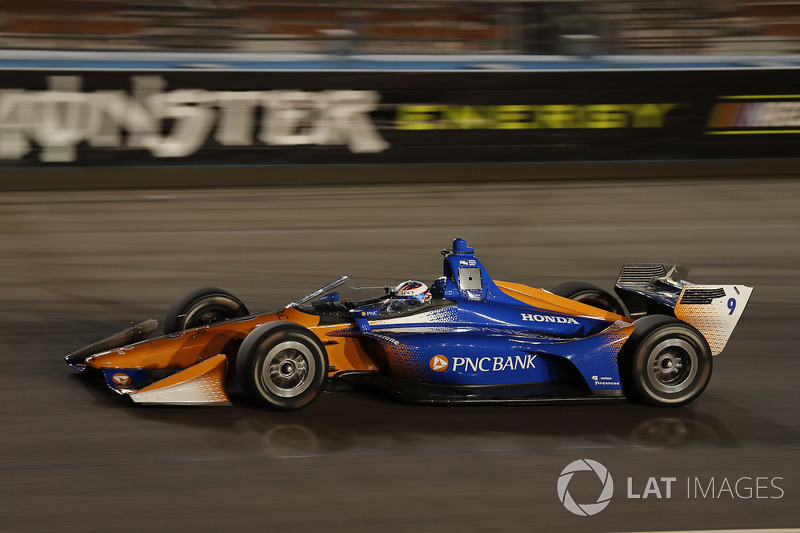 Scott Dixon, Chip Ganassi Racing Honda, yeni aeroscreen'i test ediyor
