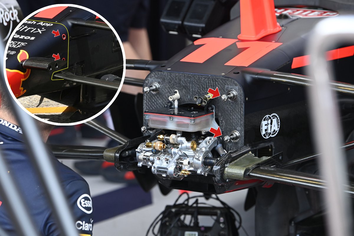 Red Bull Racing RB18 direksiyon bağlantısı