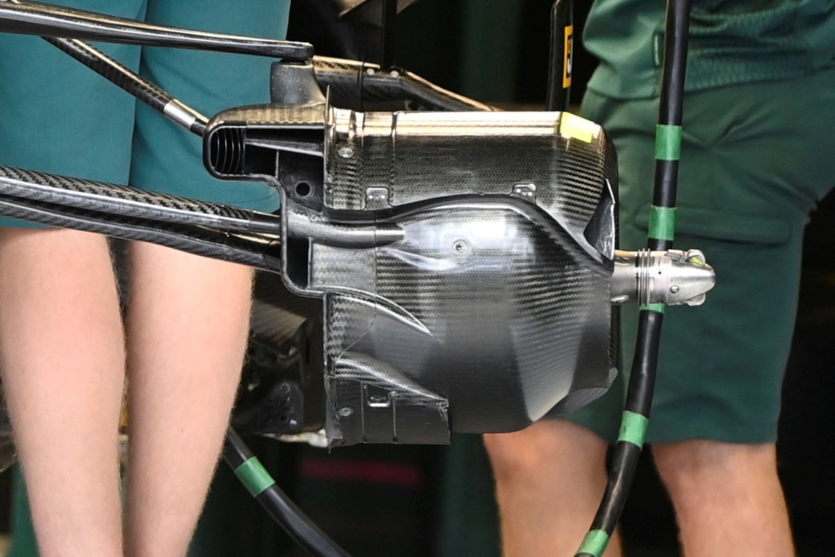 Detalle del tambor de freno del Aston Martin AMR21