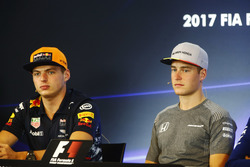 FIA press conference: Max Verstappen, Red Bull Racing, Stoffel Vandoorne, McLaren