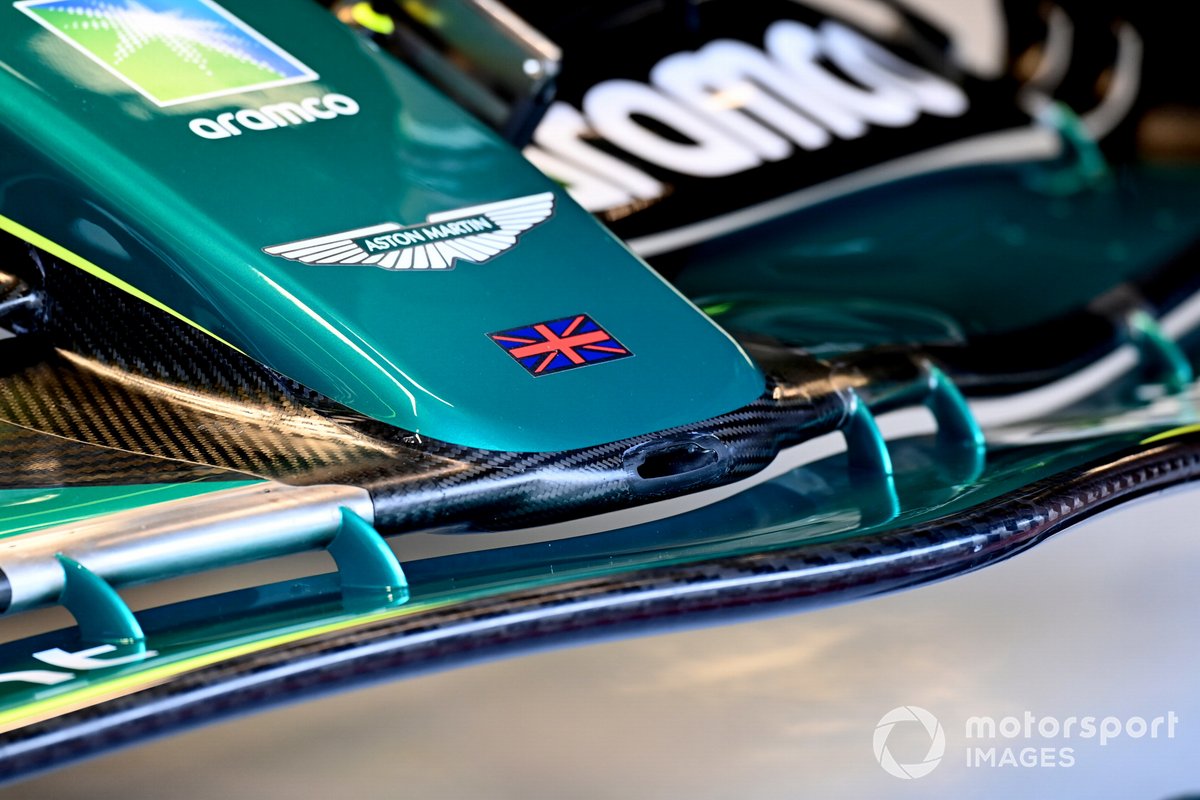 La nariz del Aston Martin AMR22