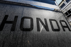 Honda logo on the McLaren transporters