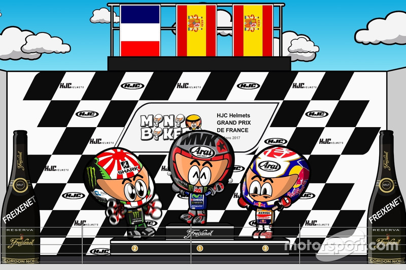 Podium MotoGP Perancis 2017 a la 'MiniBikers'