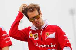Sebastian Vettel, Ferrari, bei der Streckenbegehung