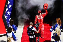 Kimi Raikkonen, Ferrari, at the drivers parade
