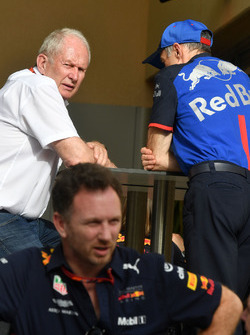 Dr Helmut Marko, Red Bull Motorsport Consultant and Franz Tost, Scuderia Toro Rosso Team Principal