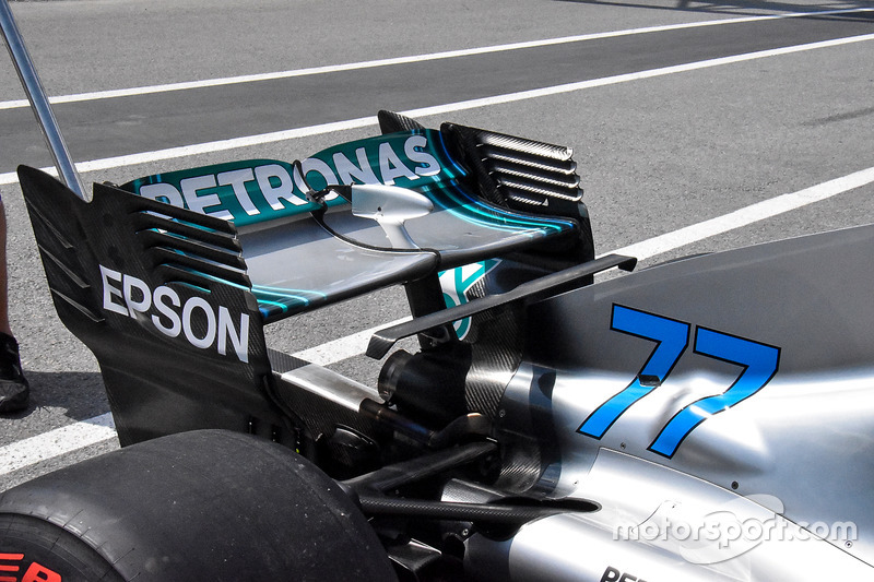 Mercedes AMG F1 W09 detalle del ala trasera