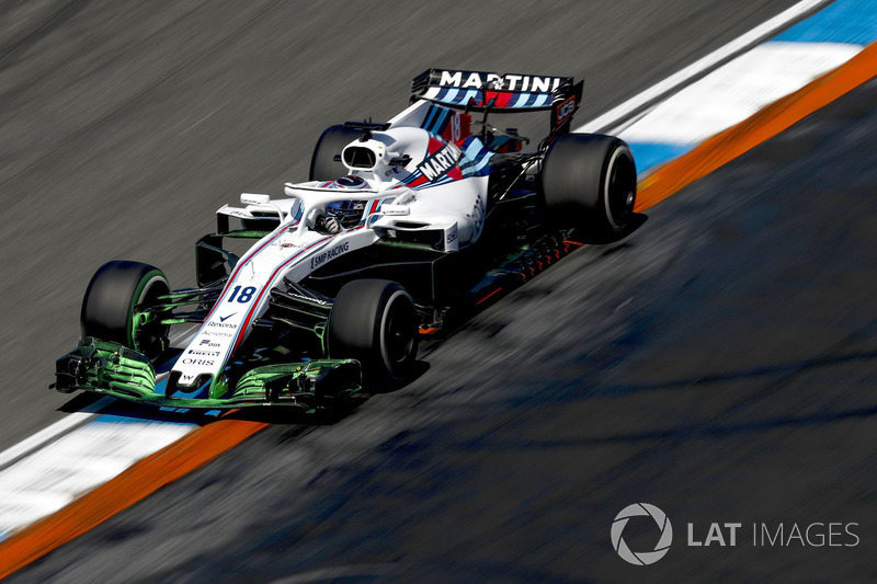 Lance Stroll, Williams FW41, avec de la peinture aérodynamique