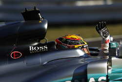 Race winner Lewis Hamilton, Mercedes AMG F1 W08