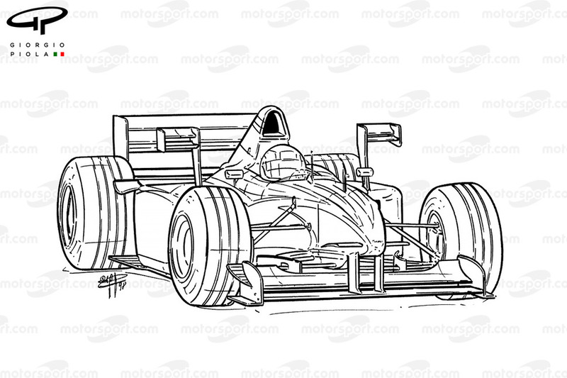 X-wings en el Tyrrell 026 de 1998