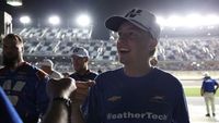 Connor Zilisch reacts to earning his seventh win of the season