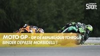 Le dépassement de Brad Binder sur Franco Morbidelli pour la 1ère place
