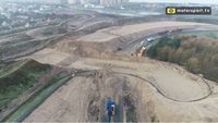 La curva peraltada de Zandvoort, en construcción antes de la F1 2020