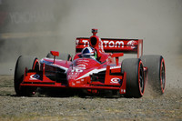 Franchitti takes rough ride for pole in Sonoma Franchitti takes rough ride for pole in Sonoma