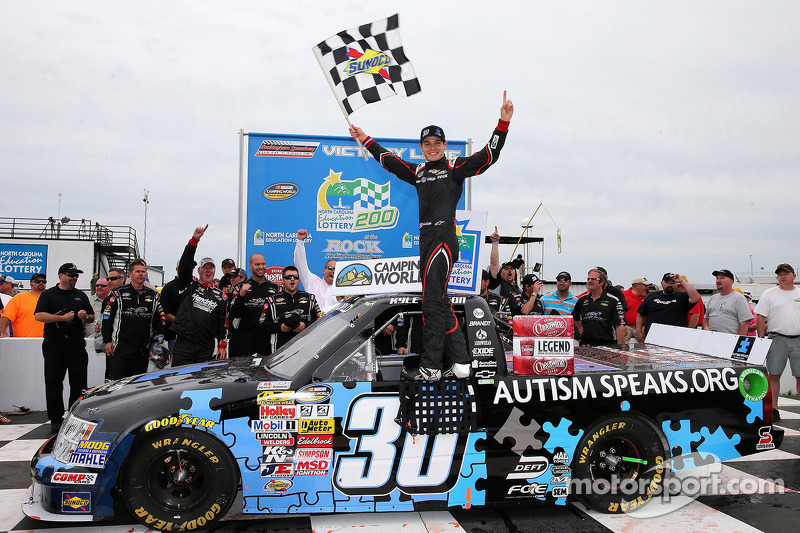 Larson dominates, holds off late charge to claim first series win at the Rockingham Speedway