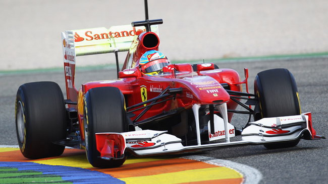 Alonso subito veloce nei test di Valencia