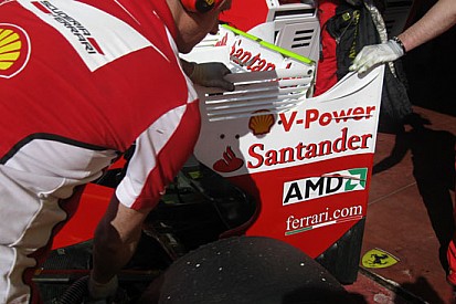 Sulla Ferrari cambia anche l'ala posteriore della F2012