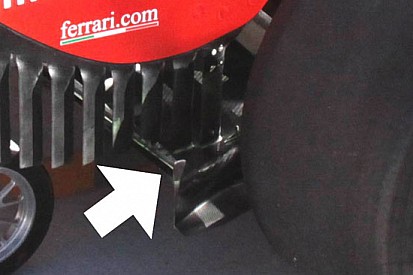Diffusore modificato sulla Ferrari di Alonso