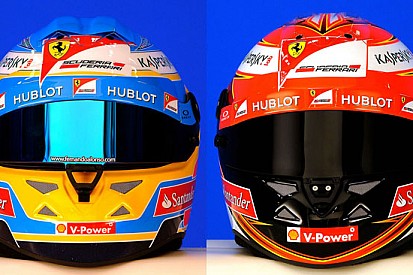 Svelati anche i nuovi caschi di Alonso e Raikkonen