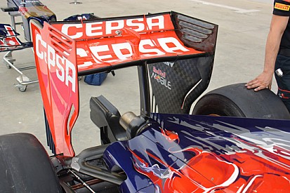 Toro Rosso: con il mono pilone l'ala è fissa