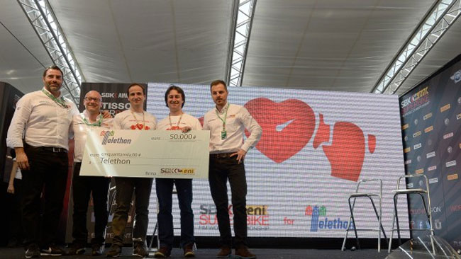 Dorna WSBK diventa partner di Telethon