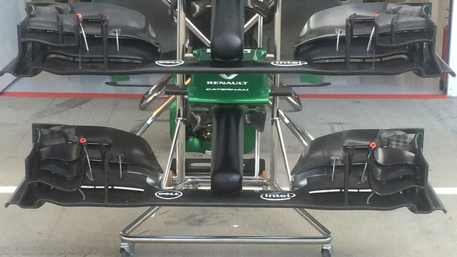 Caterham: due soluzioni di ala anteriore
