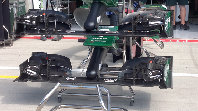 La Caterham a Spa con un muso tipo Williams?