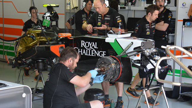 Force India: non era completa la macchina di Perez