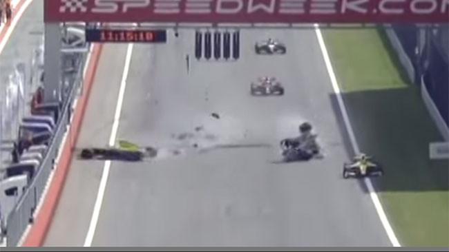 Paura al Red Bull Ring: che volo per Latifi! (Video)