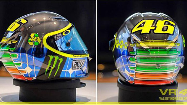Ecco il casco speciale di Valentino Rossi per il Mugello