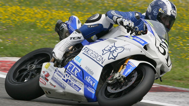 Luca Pedersoli in crescita sul bagnato del Mugello