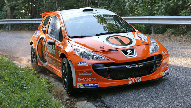 Campedelli sulla 208 T16 al Rally di Roma Capitale