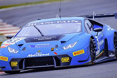 Lazarus con una Lamborghini Huracán GT3 nel 2016