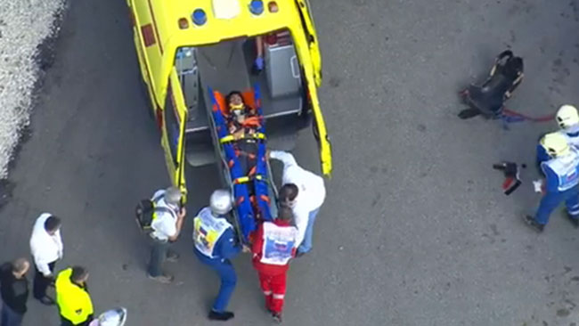 Sainz jr portato in ospedale dopo il terribile botto