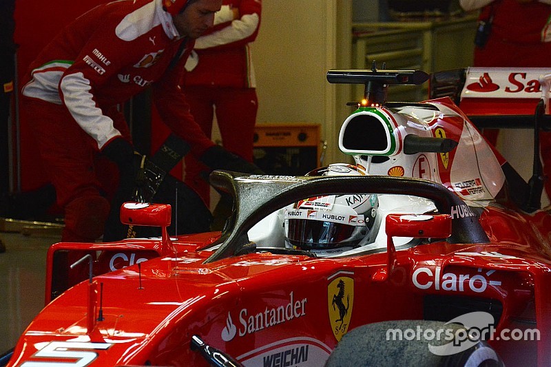 Vettel probeert halo uit tijdens laatste testdag in Barcelona