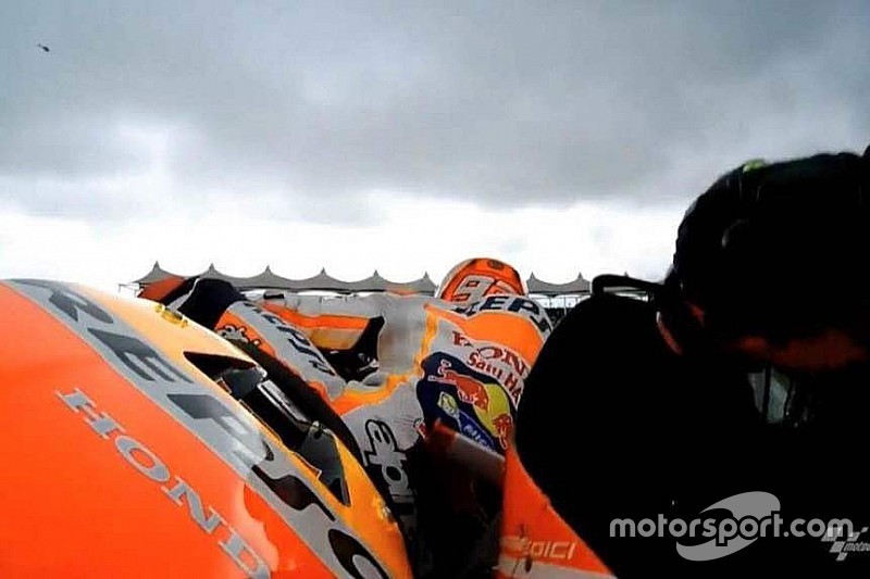 Márquez ‘probó’ los alerones de la Ducati